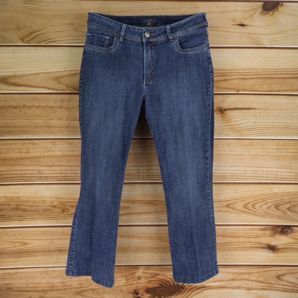 Riders by Lee Straight‎ Jeans Womens Size 14 Blue Cotton Blend Mid Rise